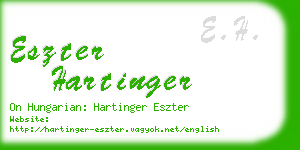 eszter hartinger business card